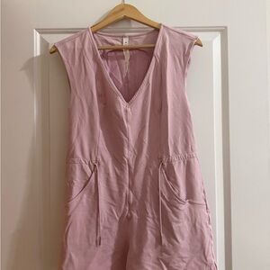 Lululemon Athletica Light Pink V-Neck romper size 4